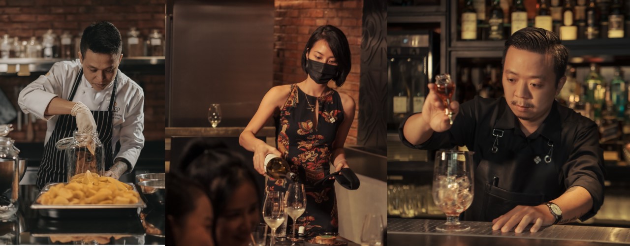 CoCo Sài Gòn có sự góp mặt của Top Chef Vietnam 2019 - Võ Thành Vương, Huyền sommelier - chuyên gia thử nếm vang, Trần Ngọc Đức - chuyên gia về whisky. Ảnh: CoCo Sài Gòn