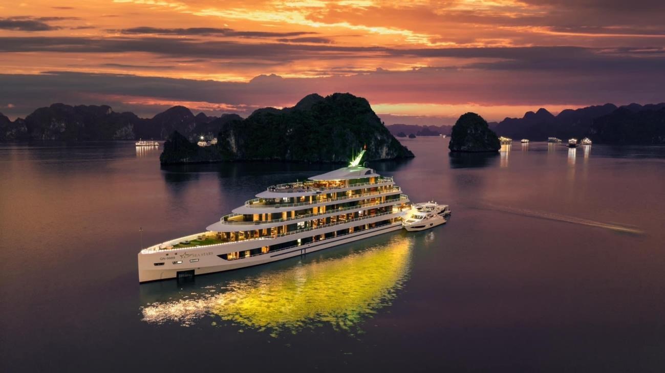 Sea Stars Cruise Hạ Long được thiết kế theo tiêu chuẩn 5 sao. Ảnh: Sea Stars