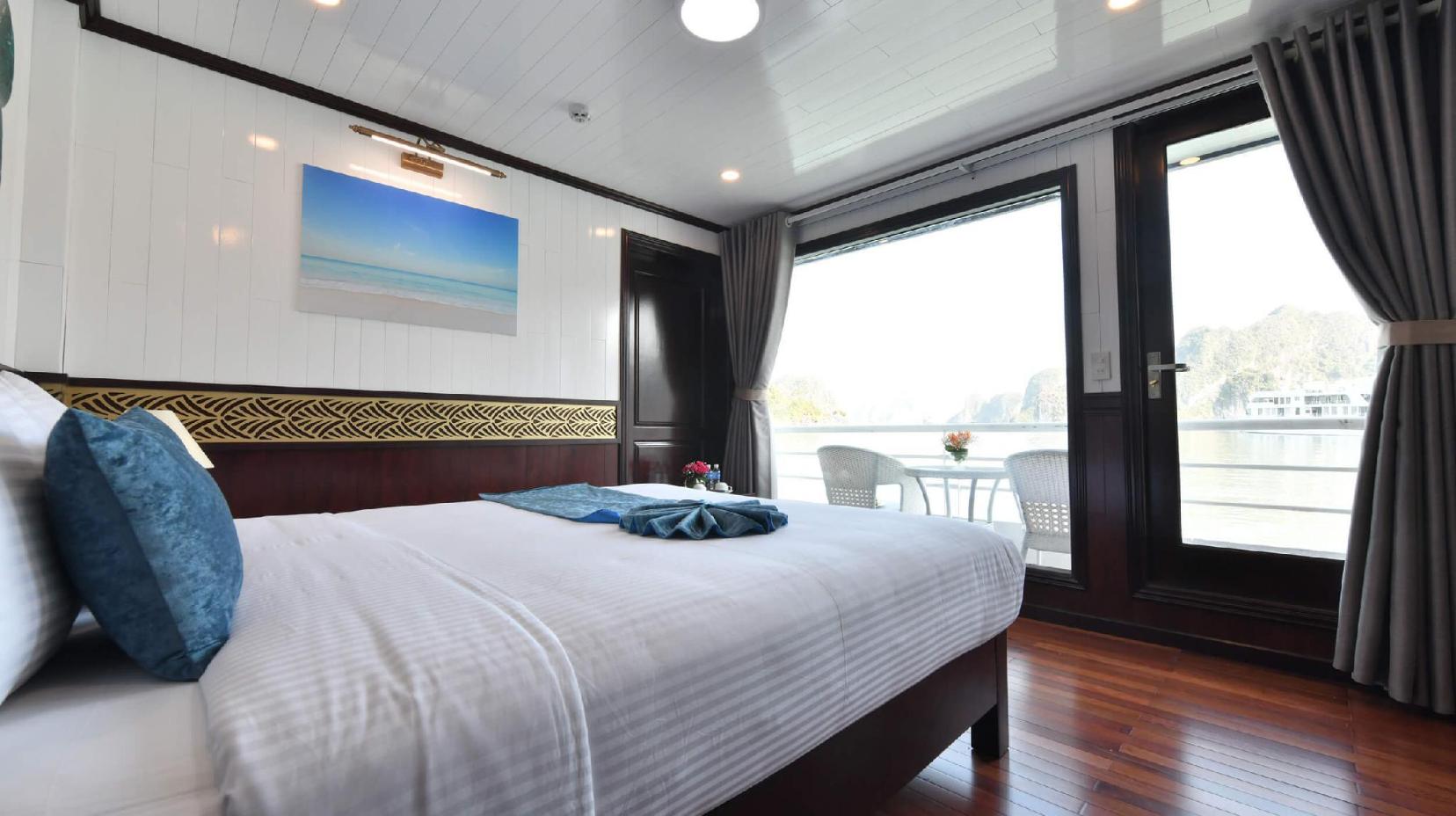 Premium Deluxe Cabin with Private Balcony - 1 Night 2 Days - Bed