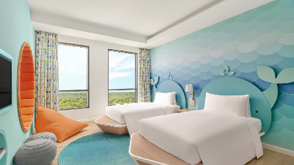 2 Bedroom Suite Marine Theme Forest View - Bed