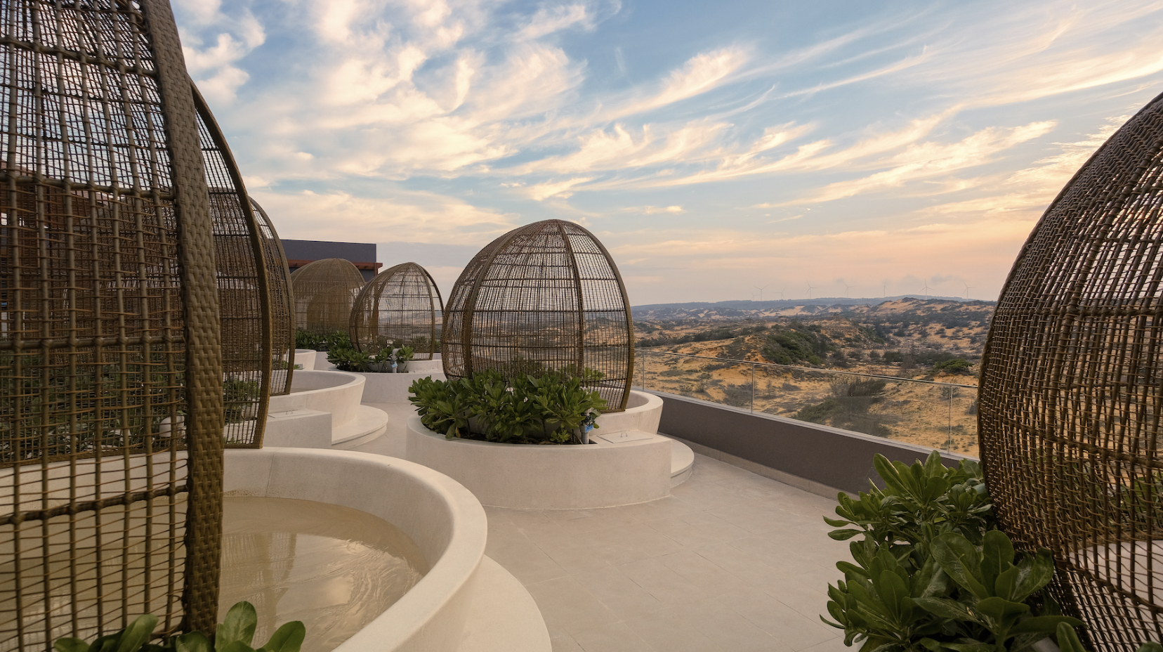 Open air bath