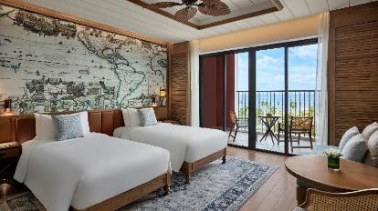 Deluxe Twin Room with Seaview - Bed