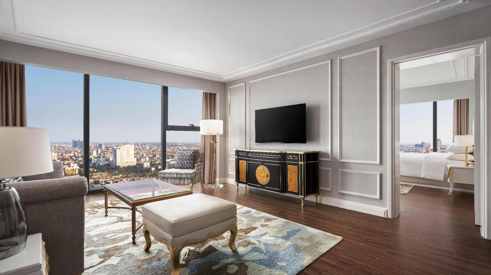 Executive Suite, 1 King, Skyline view - Room plan